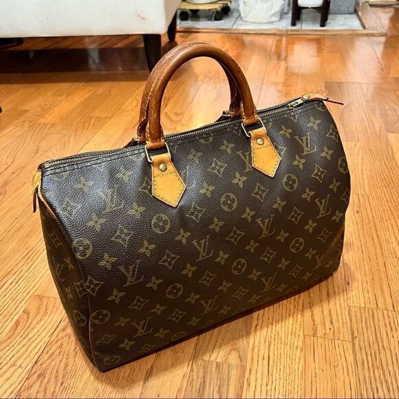 LOUIS VUITTON SPEEDY 35 classic monogram  vintage 91 *AUTHENTIC *Make an offer! - Picture 1 of 14